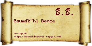 Baumöhl Bence névjegykártya